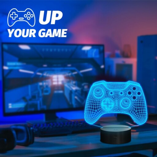 3D night light with a game controller