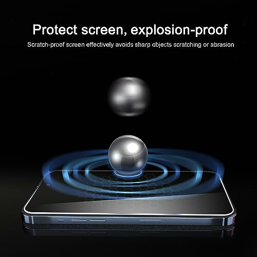 Phone screen with protective layer and impact-resistant feature