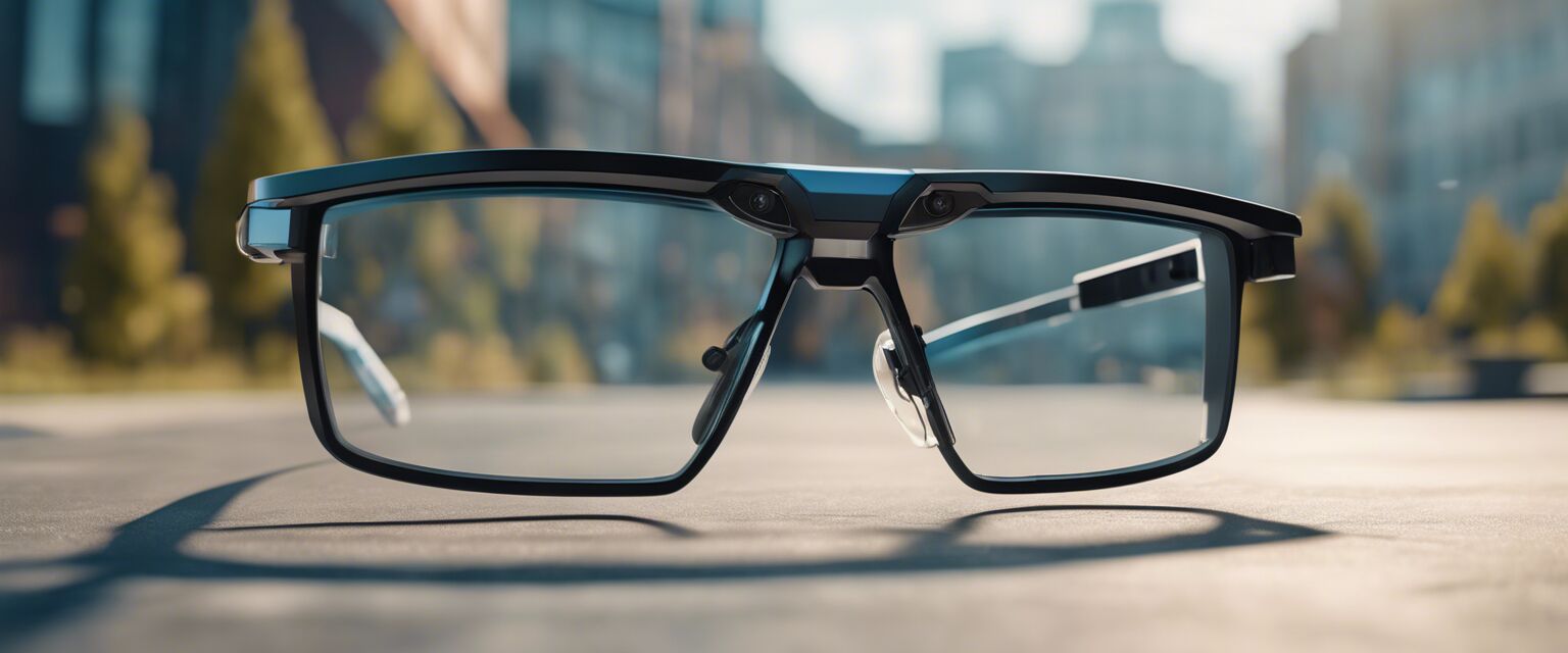 Smart glasses demonstrating wearable technology